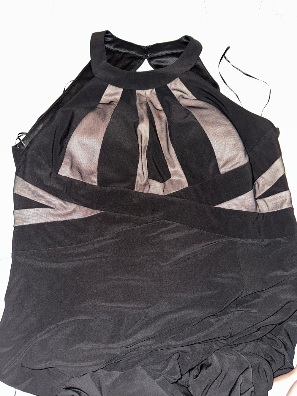 NW Woman black evening gown with slit size 18W